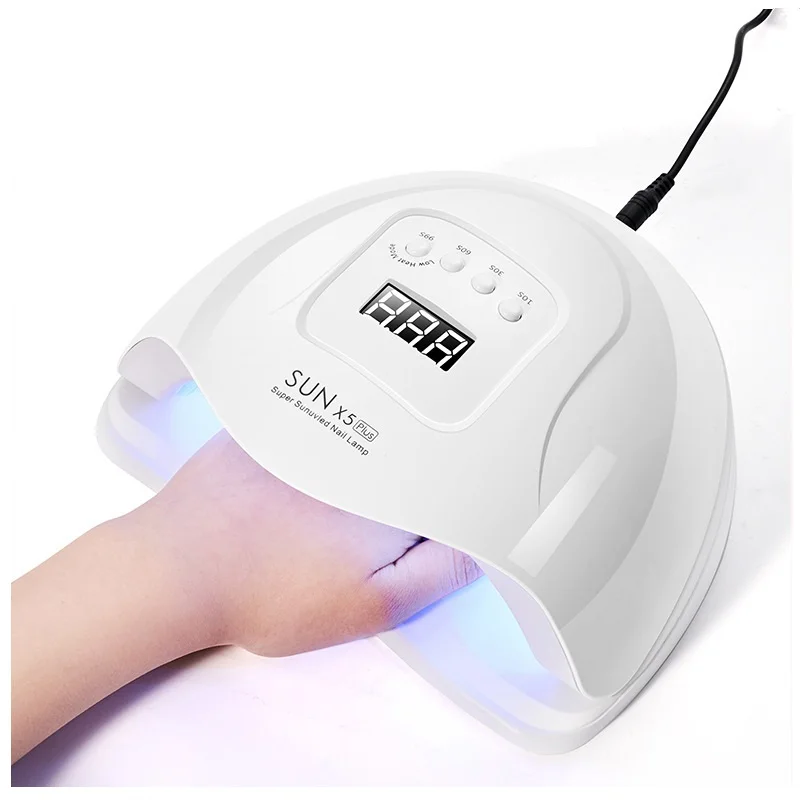 

120W Faster Gel Nail Dryer Professional Curing Lamp Nail Gel Polish Machine with 4 Timers Setting, White