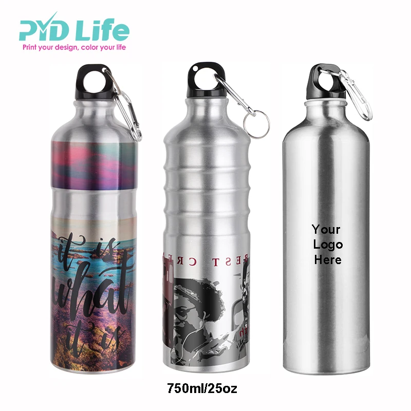 

Reusable Drink Bottle 750ml Aluminum Water Bottle Full Wrap Print Promotion Gift