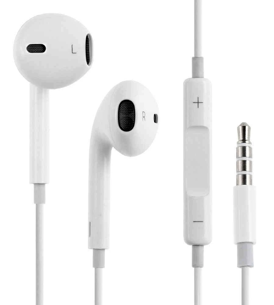 

Factory Wholesale 3.5mm Headphone in-ear With Mic 1.2m Wired Control Headset For Android iPad, White