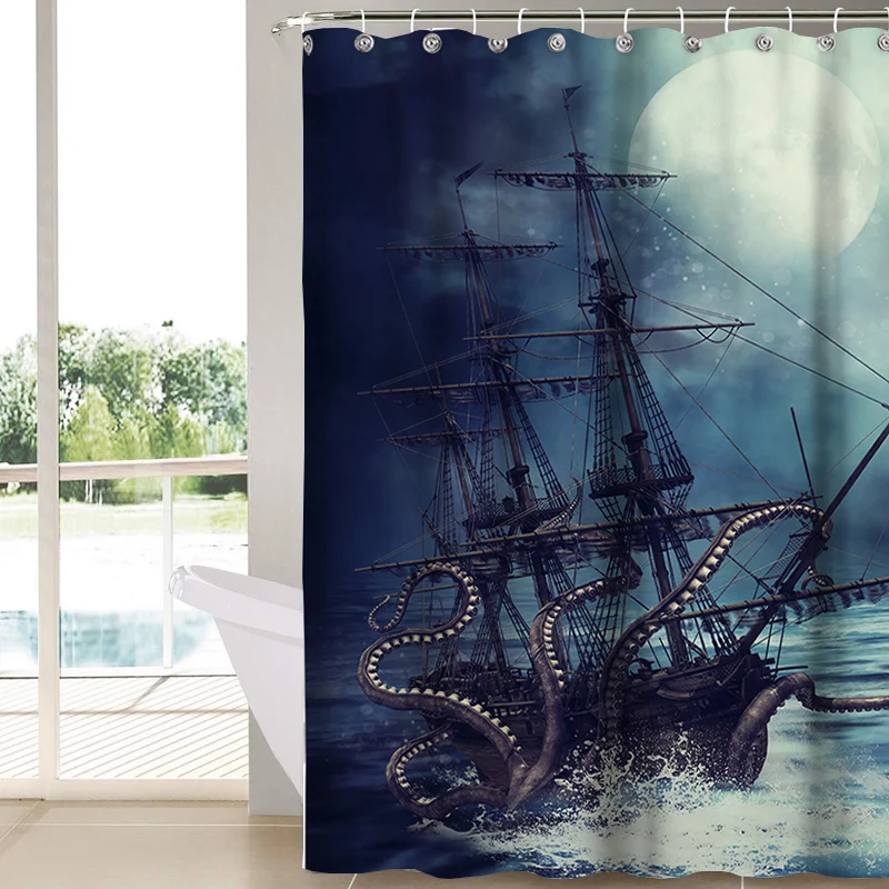

Hot Sale Digital Printed Fashion Shower Curtain