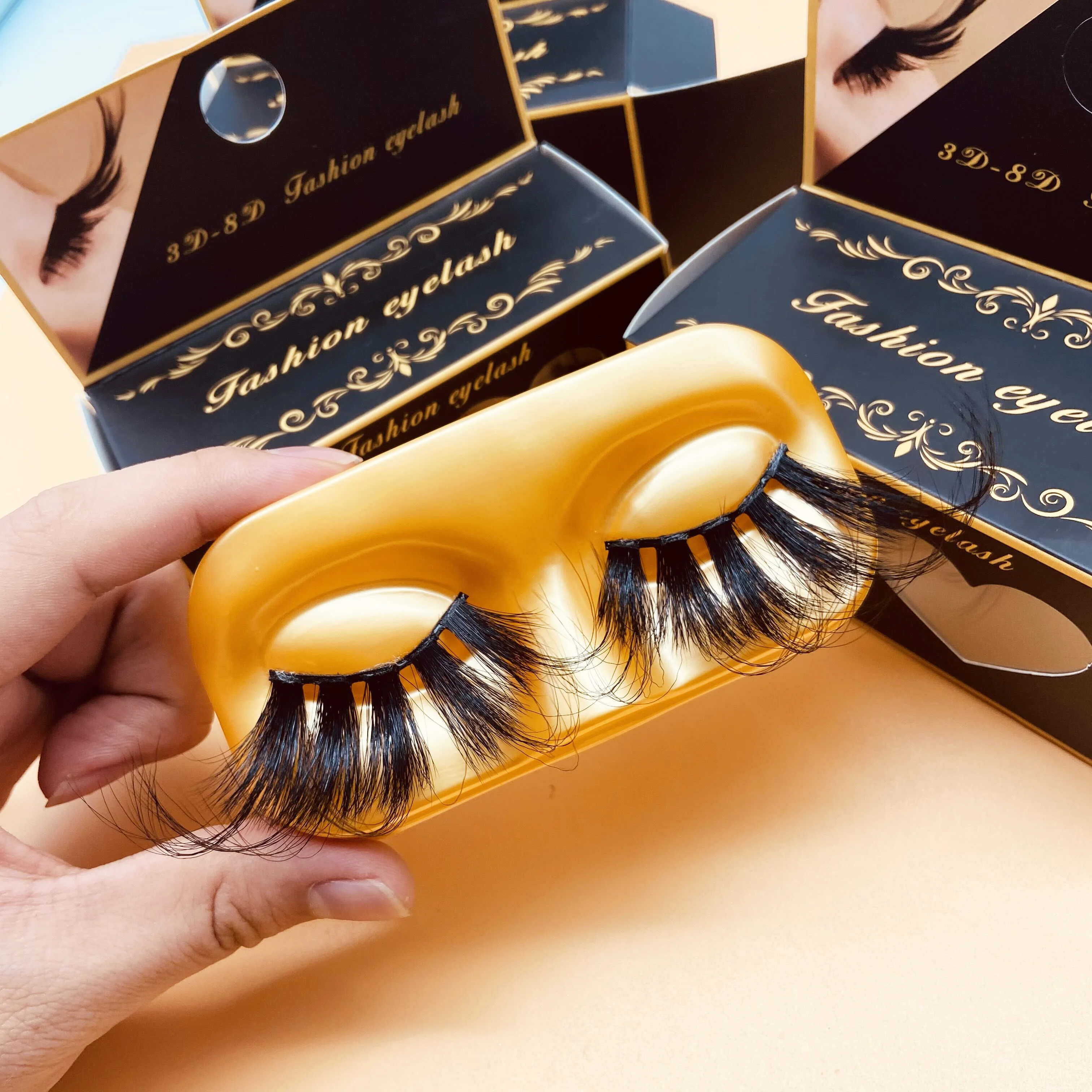 

Wholesale Price 70mm False Mink Eyelash New Design Customized Lash Packaging Boxes 3d Mink lashes
