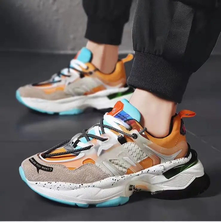 

Men's tide shoes spring and autumn 2021 new Torre shoes Korean version of mesh increased sneakers