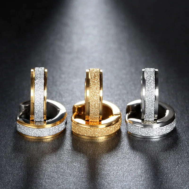 

Explosion models stainless steel earrings Korean jewelry men and women titanium steel earrings, N/a