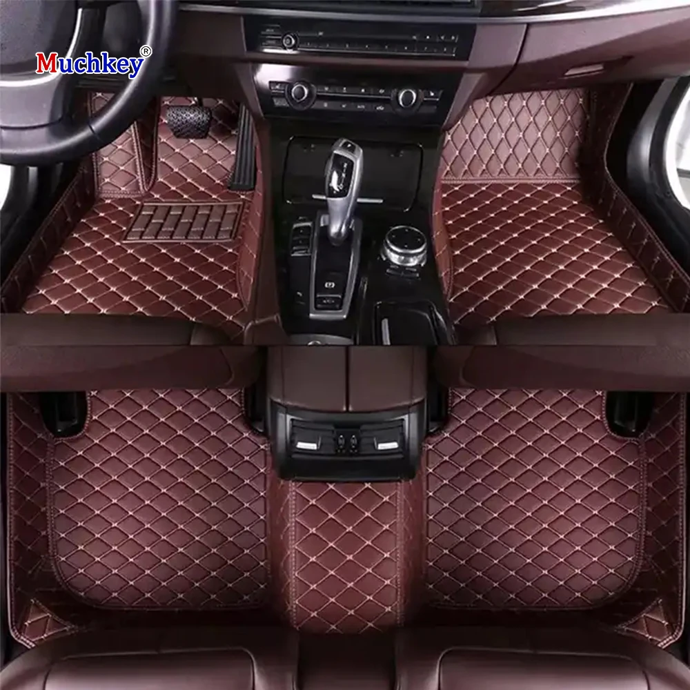 

Muchkey Non Slip Hot Pressed ECO Friendly 5D for Audi Q5 2018 2019 2020 Luxury Leather Car Floor Mats