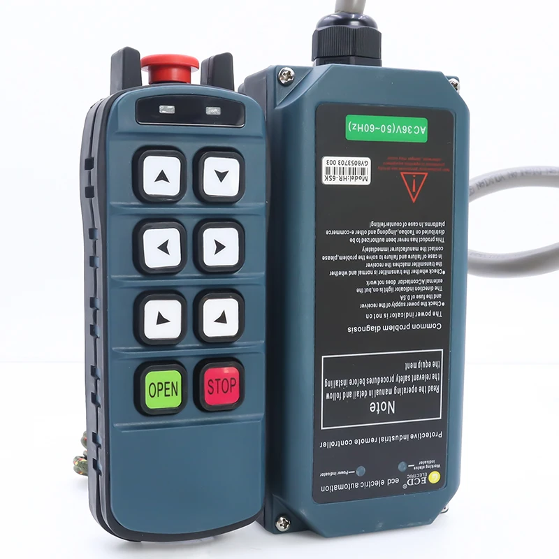 Factory customized  6 channel single speed vapour proof bridge crane industrial remote control with FCC and CE certificate