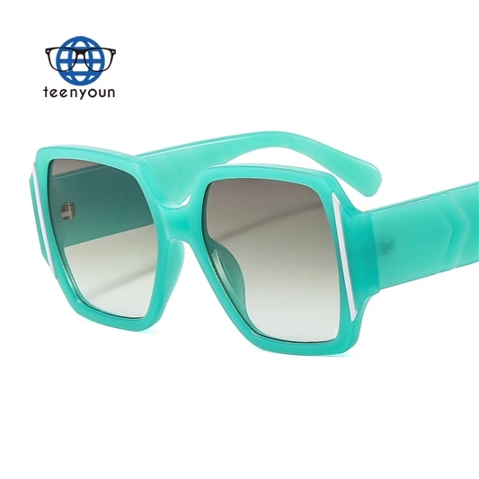 

Teenyoun Retro Vintage 90S Thick Pc Rectangle Men Women Trendy Sunglasses 2023 New Custom Logo Square Big Frame Oversized