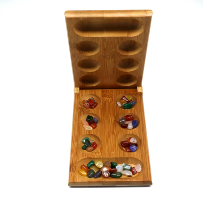 

Timeless Strategy Game Wooden Mancala Board Game Entertainment Bamboo Mancala Chess games