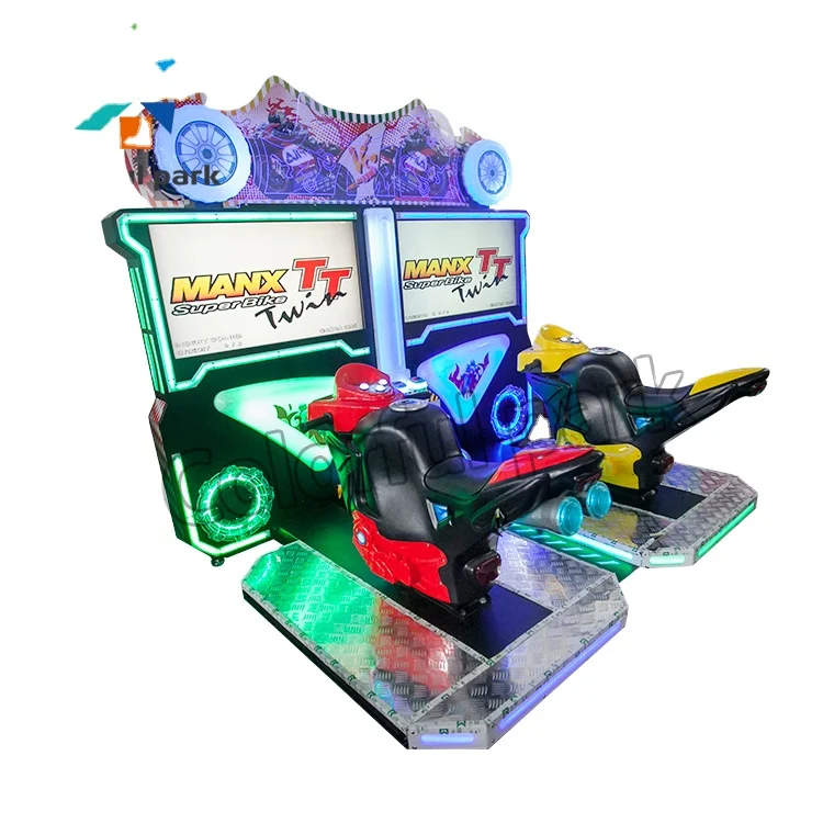 

High Quality Double Motorcycle Racing Vr Arcade Game Machine Car Racing Arcade Machine, Yellow,red