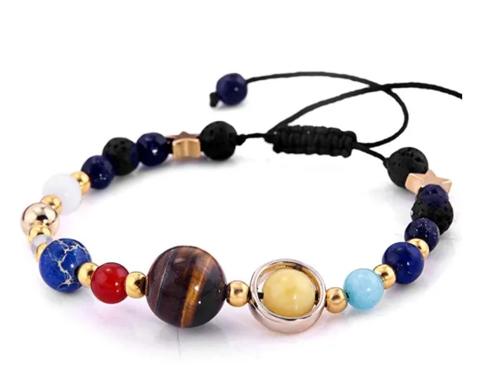 

Handmade Galaxy Solar System Beads Bracelet