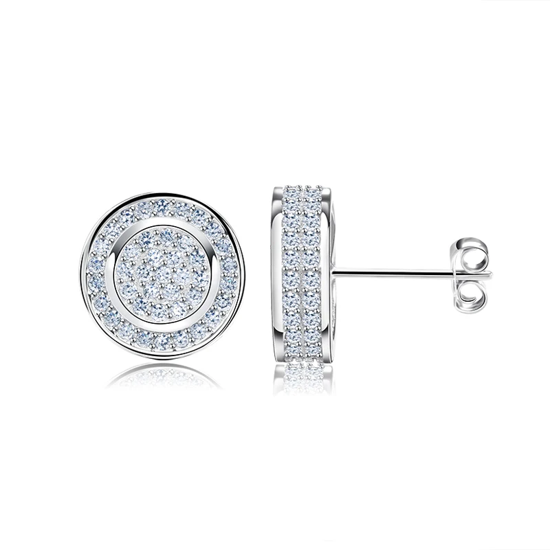

RINNTIN OE130 Fashion Stud Earrings Cubic Zircon for Women, Silver
