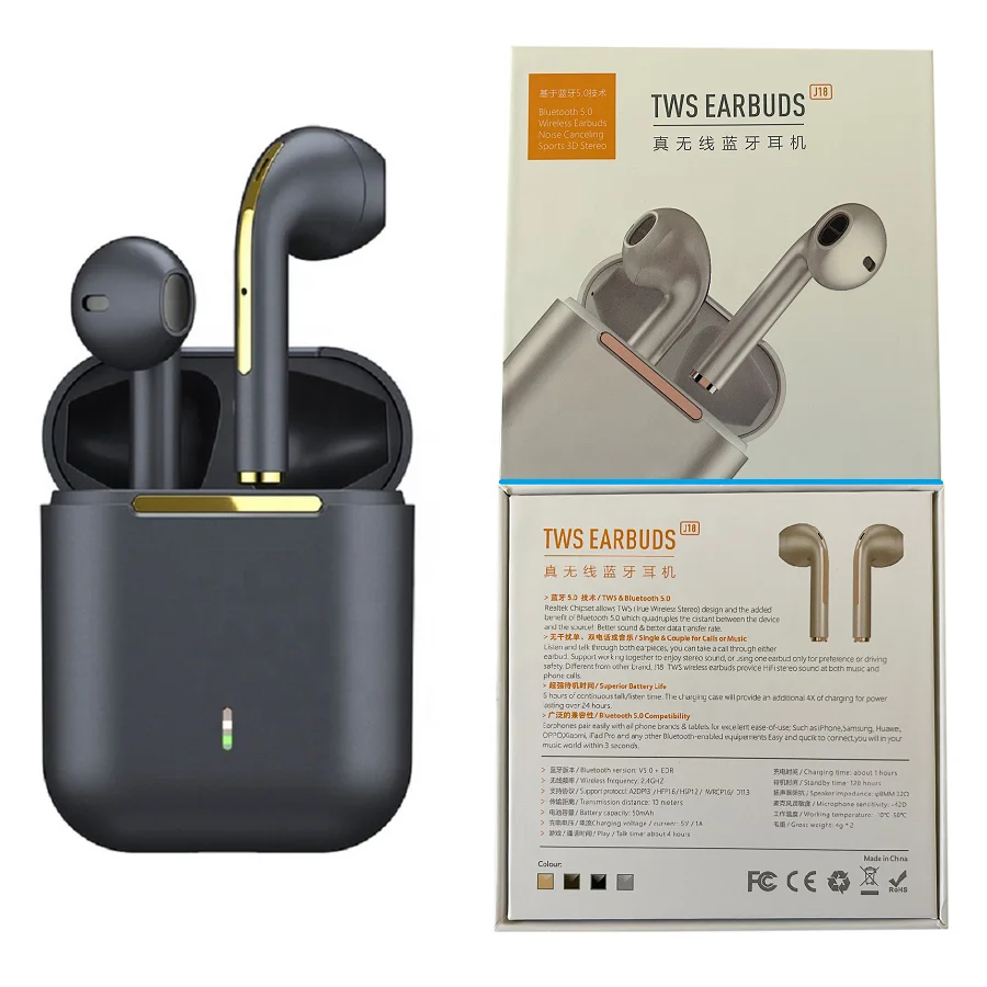 

Top Selling Products 2021 Air2 Audifonos Inalambricos Cuffie Wireless Head Phone Handfree Draadloze Oordopjes TWS J18 TWS Erpods