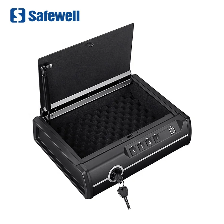 
Hand gun safe Safewell P2EF hand gun portable key electronic safe fingerprint hand gun safe Box 