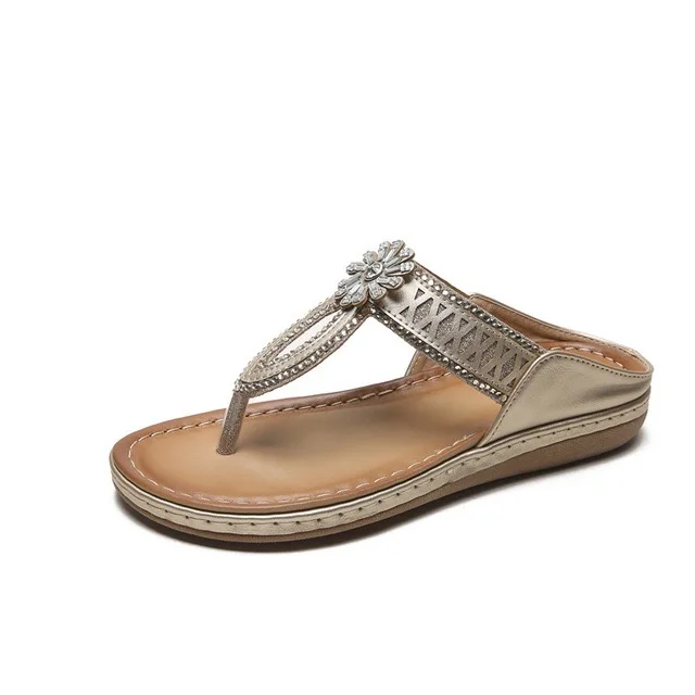 

Beach Girls Flip Flop Sandal Pu Strap Leather Outdoor Women Indoor Slippers Flip Flops