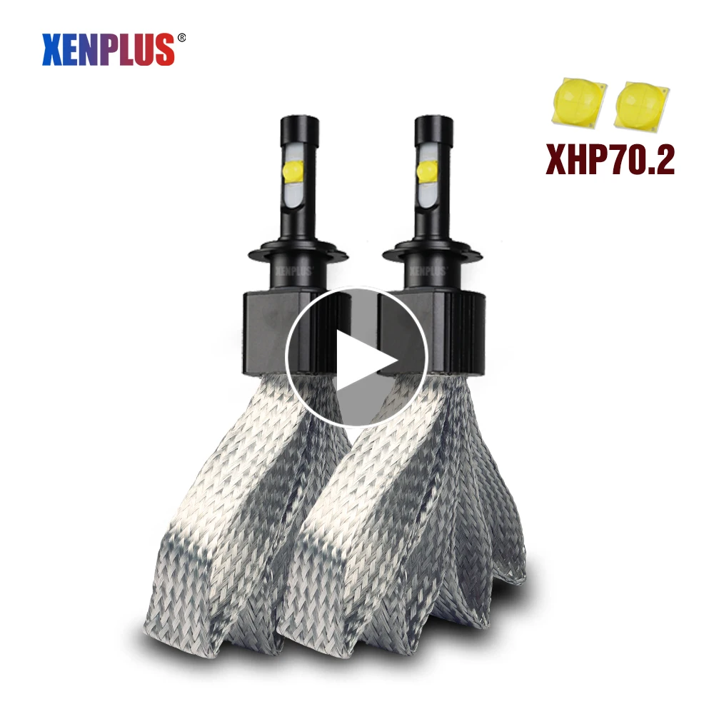 High Quality XHP70.2 Chips 70W 14000LM Red Copper 12V H7 Led Headlight Bulbs