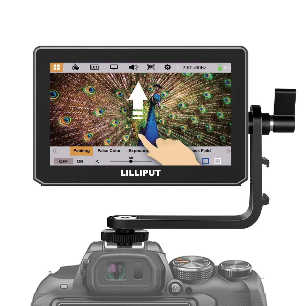 

Lilliput T5 Plastic 5 Inch 4K HDMI 2.0 60Hz Touch Screen Viewfinders On-camera Monitor with Peaking 3D-LUT False Color