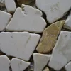 Decoration Material Beige Marble Random Shape Pebble Stone Mosaic