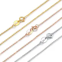 

Wholesale adjustable AU750 real18k solid gold chain jewelry necklace for women