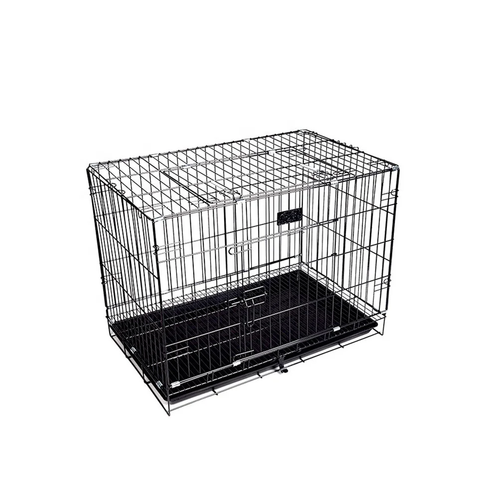 

2021 Summer Wholesale High Quality Multiple Sizes Pet Display Foldable Stainless Steel Dog Cages, Black, pink, blue ect