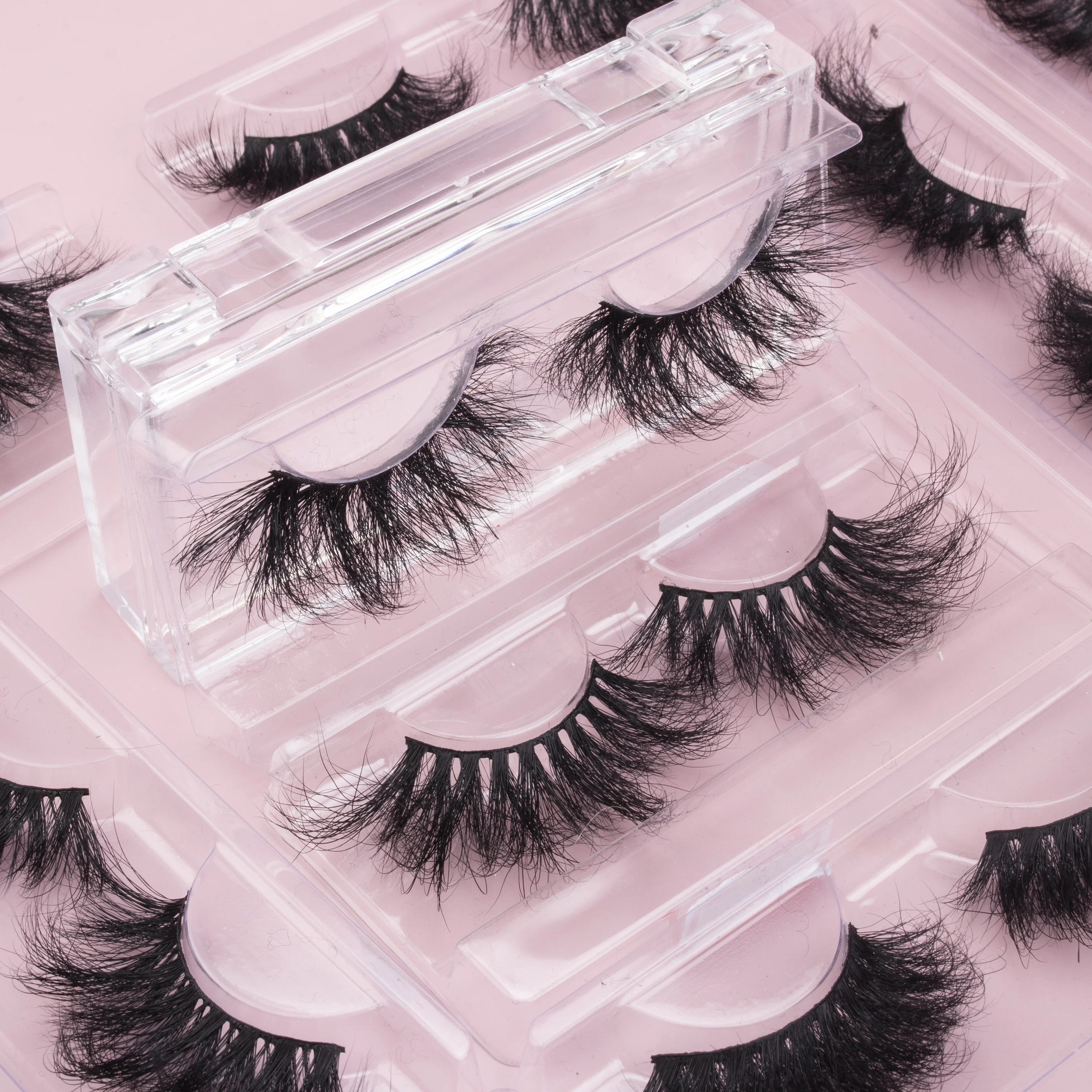 

2022 New styles 3d fluffy mink eyelashes ,natural look and soft strong cotton band 3D vegan mink lashes