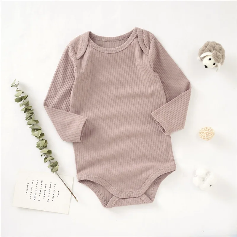 

Wholesale Envelope Solid Rib Crotch Snap Baby Bodysuit Long Sleeve