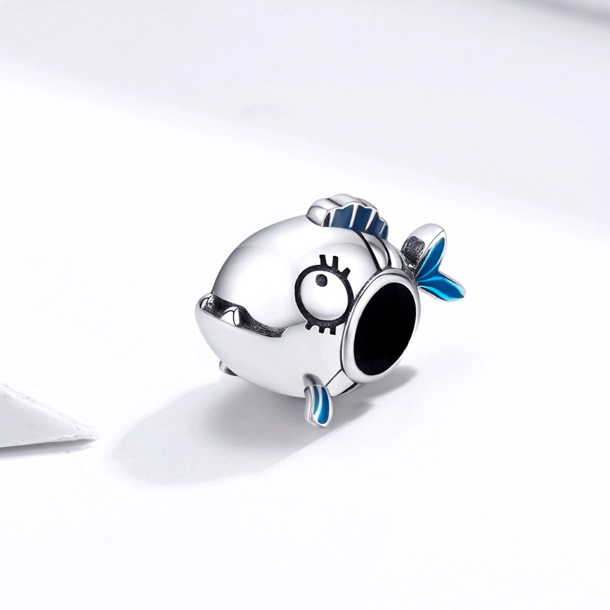 

New Style 925 Sterling Silver Big Eyes Fish Metal Diy Bracelet Charm