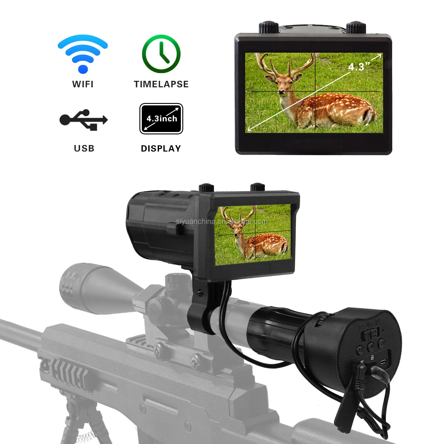 
Bestguarder Scope-mounted 940NM Digital Night Vision System with Video Recording and photo taking function 