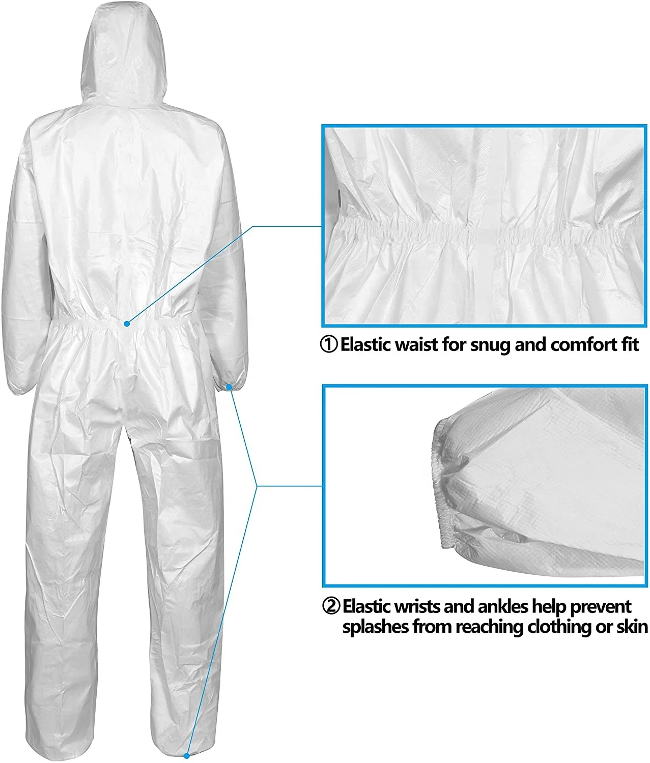 
Malinor Professional En:14126 Protection High-quality non-woven fabric disposal coverall isolation coverall CE Marked 