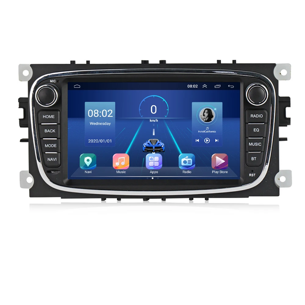 

2 Din 7 inch Car Multimedia Radio Player For Ford Focus S-Max Mondeo MK4 Galaxy C-Max Autoradio DVD Gps Navigation 4+64G Wifi BT