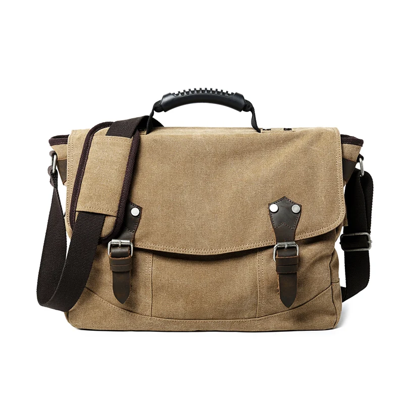 

Newest High Quality waterproof canvas messenger bag shoulder bags for men, Khaki/blue/ grey