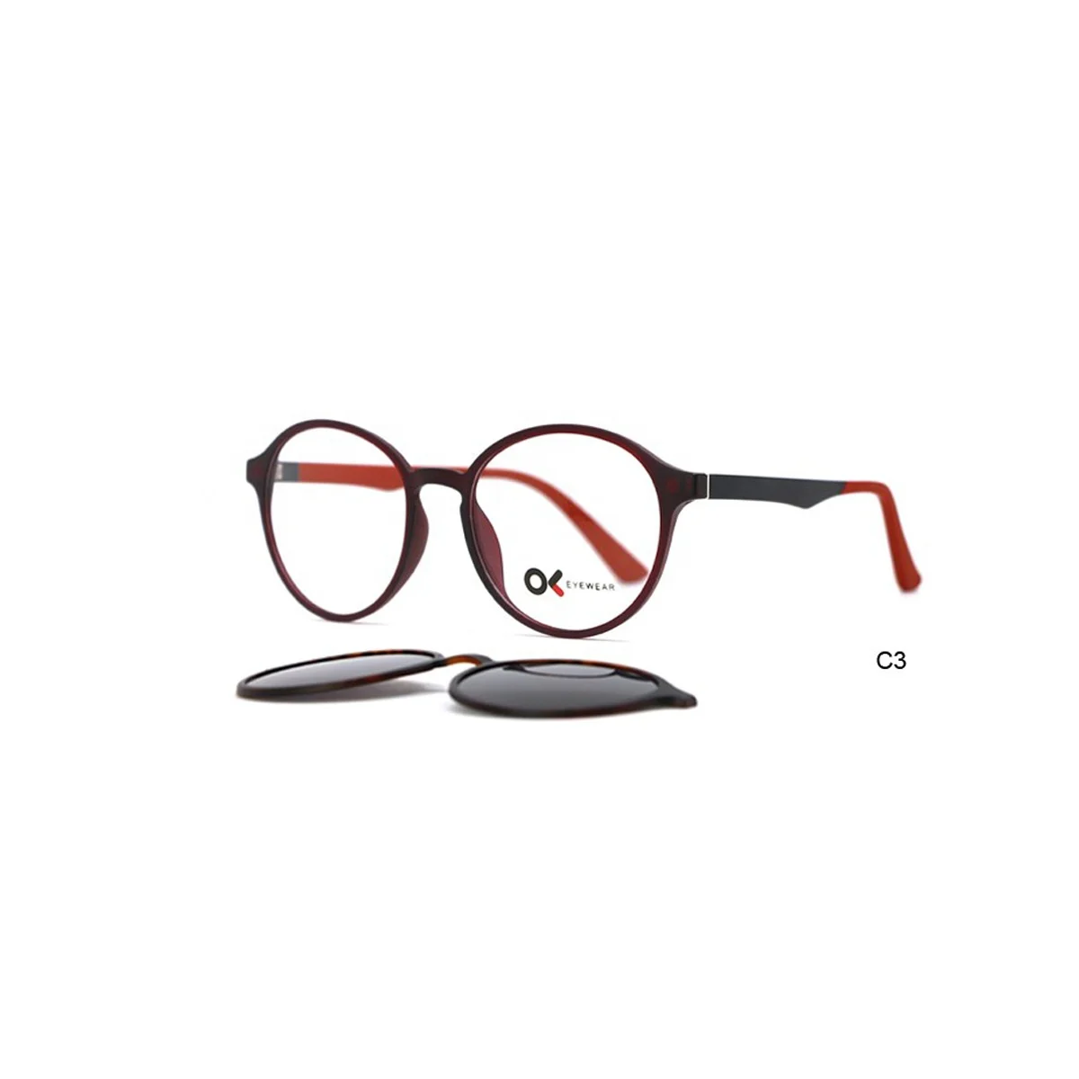 

2021 China Factory Fashionable Luxury Ultem Clip-on Eyewear TAC Polarized Magnetic Clip On Sunglasses