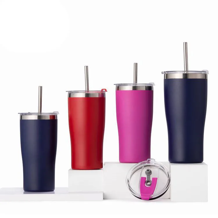 

New style ice tyrant cup with straw insulation and cold preservation double-layer stainless steel car car cup big belly vacuum i, Customized color