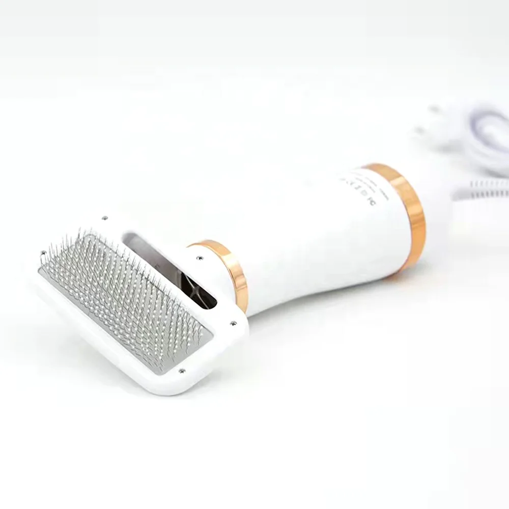 

Geshifeng 2 In 1 Heat Settings Adjustable Temperature Cat Dog Slicker Brush Pet Grooming Hair Dryer