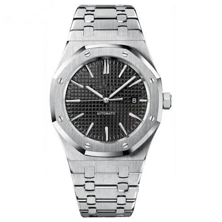 

New Arrived Hot Sale Luxury Waterproof Quartz Movement Stainless Steel Watches Men Wrist Luxury, Sliver