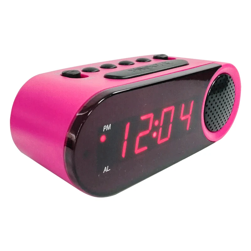 

Small LED Digital Simple Easy to Set Snooze Clock Alarm