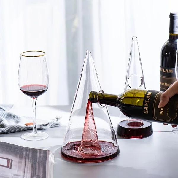 

Luxury Handmade European Crown Shape Glass Wine Decanter Creative Tower Red Wine Carafe/Accessories/Wine Aerator, Clear