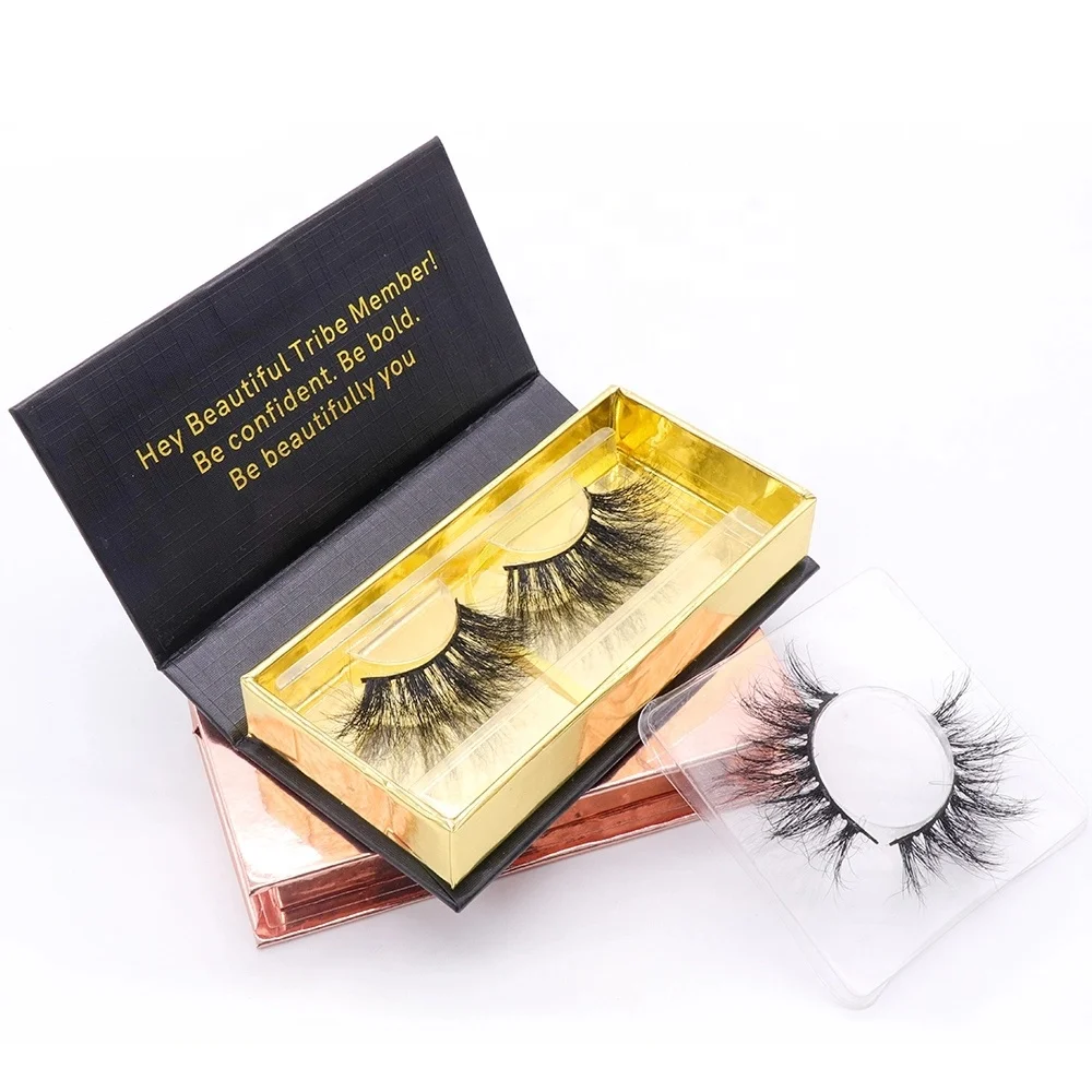 

25mm cruelty free 100% Siberian Mink handmade fluffy false eyelashes with custom lashes packaging box