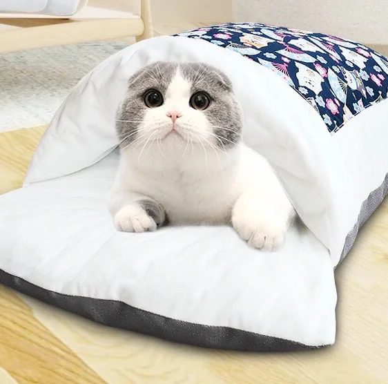 

Japanese style sleeping bag dog bed pillow and quilt set warm cloth cat nest bean bag cat beds folding cat beds, Customized
