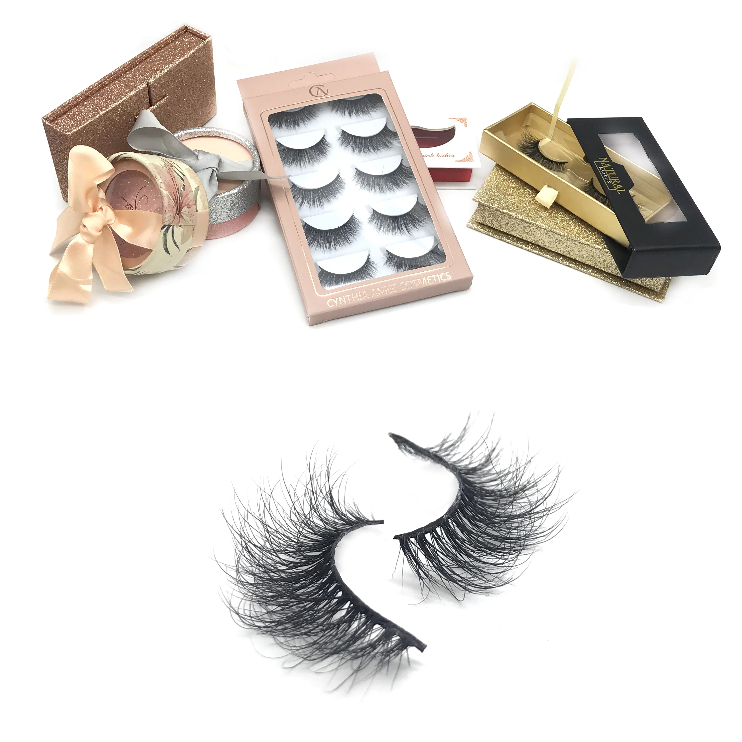 

Natural Mink Eyelashes Private Label Oem 100% Real Mink Eyelash