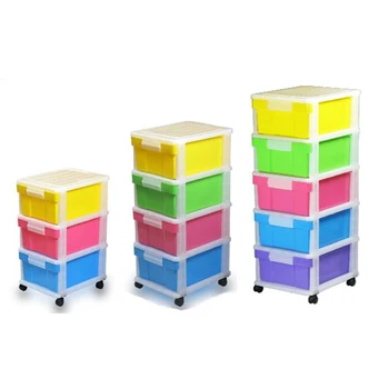 3 4 5 Tiers Rainbow Thick Plastic Storage Drawer With Wheels Buy