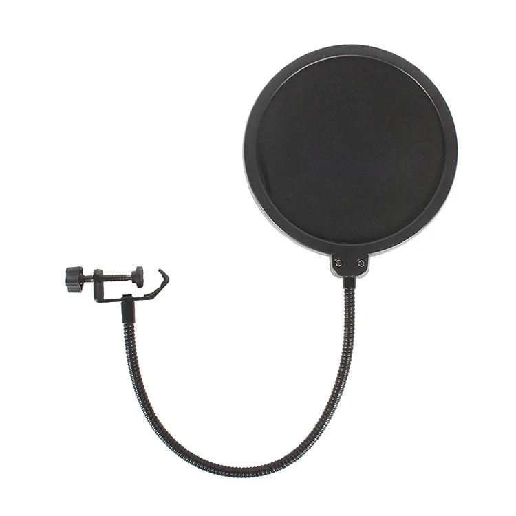 

PC-09 Microphone Pop Filter Windproof Screen Mask Black Metal Plastic Pop Shield Studio Mic Cheap for Vocal Recording CN;GUA