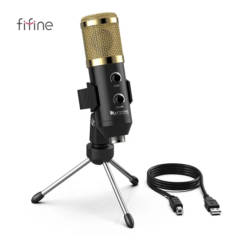 

Fifine K058A High Quality Estudio Mic Streaming Musica Microfono With Metal Tripod, Yellow