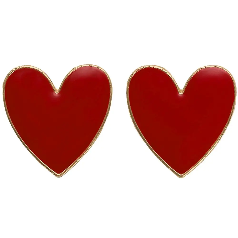 

Artilady Alloy Earrings Heart Stud Earrings For Women GIfts, Picture shows