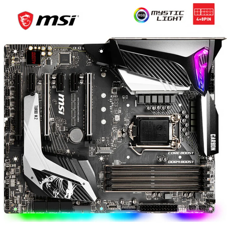 

MSI MPG Z390 GAMING PRO CARBON dark blackboard motherboard supports 9600K / 9700K / 9900K (Intel Z390 / LGA 1151)