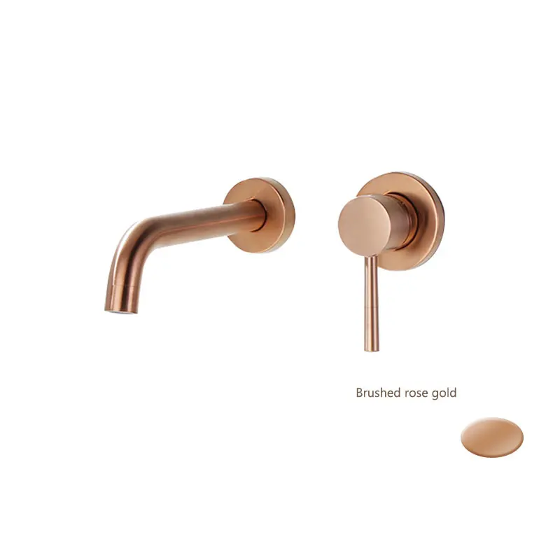 

New Design Brushed Rose Gold Bathroom Mixer Taps Concealed Wash Basin Faucet Washbasin Mixers Tap
