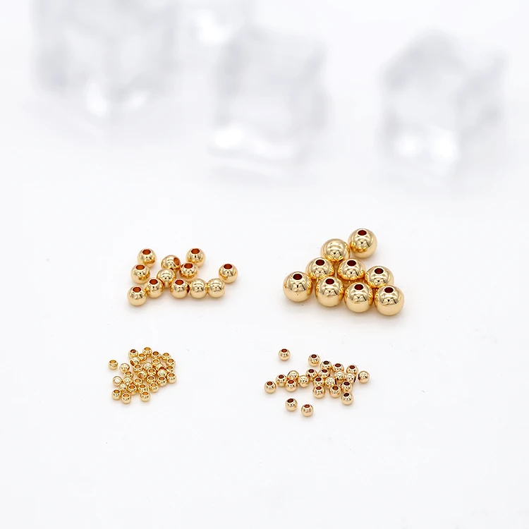 

Wholesale 14K Gold Plated Brass Copper Beads For Jewelry Making