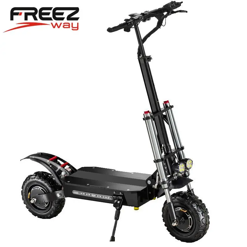 

2021 Freezway Adult R1 85km/h off road electro scooter foldable e roller mobility e-scooter Electric Scooter 5600W with seat