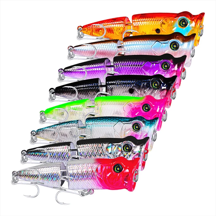

Fishing Lures Wholesale 11.5g 8cm Floating Popper Lure Hard Artificial Bait Sea Bass Fishing Pesca, 8colors