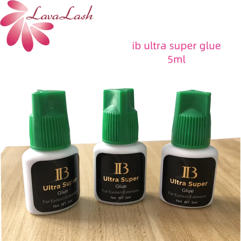 

lava beauty eyelash glue IB Ultra Super with sealed bag 5ml Korea individual eyelash extension adhesive lash glue Custom Labels
