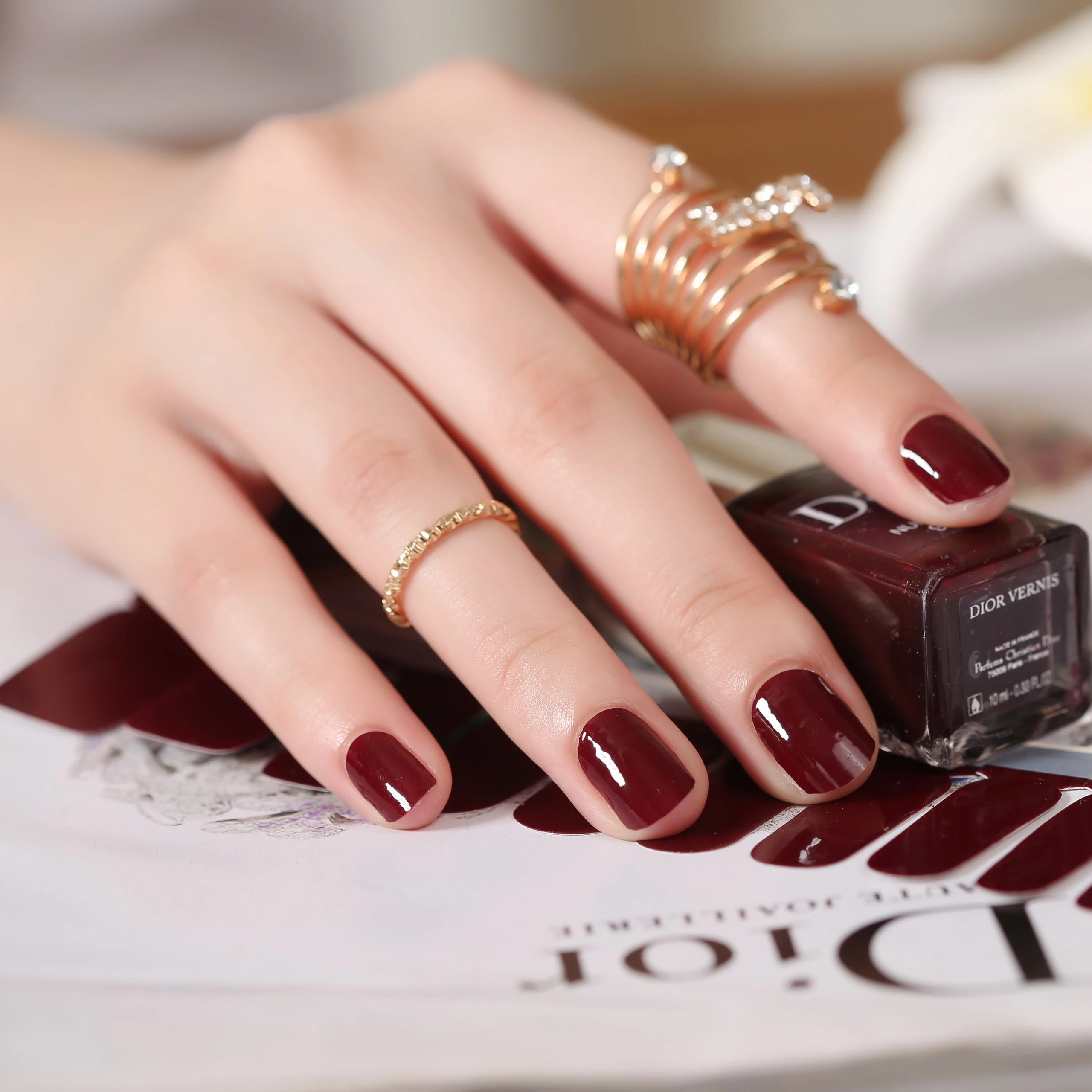 

2023 Huizi New factory supplier nail art wraps stickers decals strips custom gel nail polish wraps