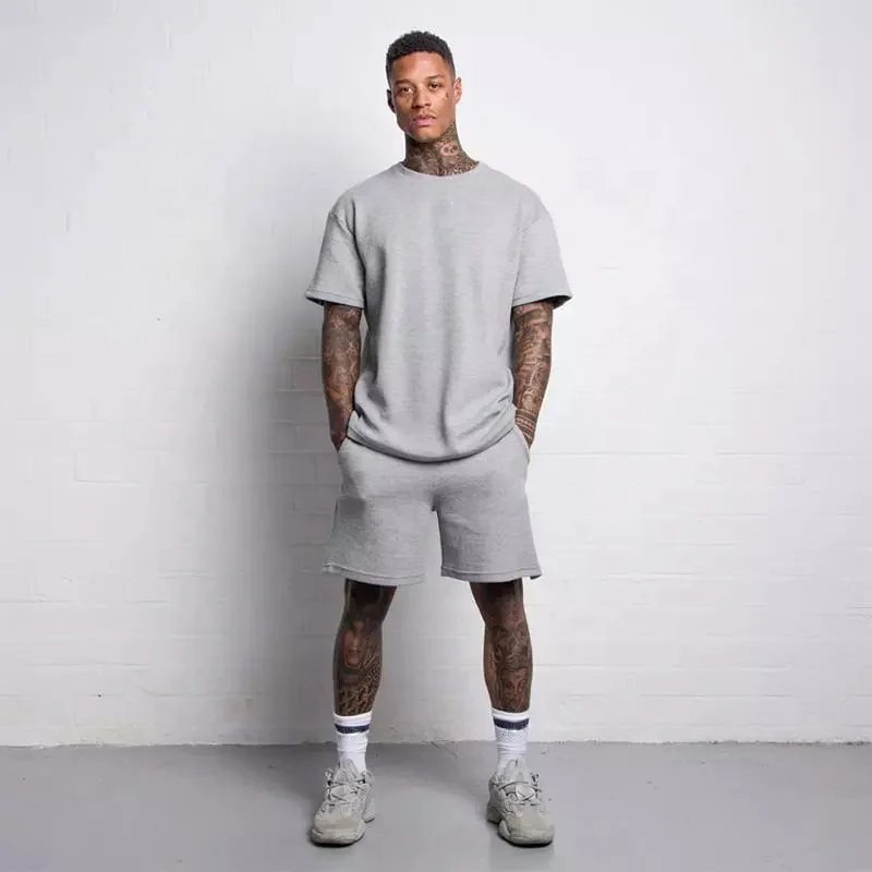 

Custom wholesale OEM/ODM high quality heavy weight cotton with polyester short sleeves clothing plus size tshirt for men